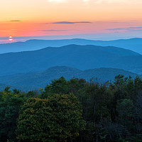 Buy canvas prints of Appalachian Mountains at Sunset by jonathan nguyen