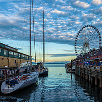 Buy canvas prints of Morning on Seattle Waterfront by jonathan nguyen