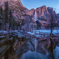 Buy canvas prints of Yosemite Falls At Early  Dawn by jonathan nguyen