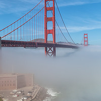 Buy canvas prints of Fog & The Golden Gate by jonathan nguyen