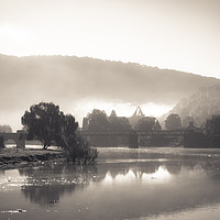 Buy canvas prints of Tintern Abbey in the mist by Shane Hopkins