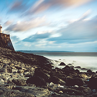 Buy canvas prints of Shadows and the Wall, Porthcawl by Shane Hopkins
