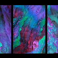 Buy canvas prints of Aurora Borealis Triptych by Russian Artist 