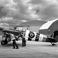 Buy canvas prints of Spitfire ready to roll by Mike Bell