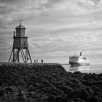 Buy canvas prints of The Iconic Herd Groyne Lighthouse by Rob Cole