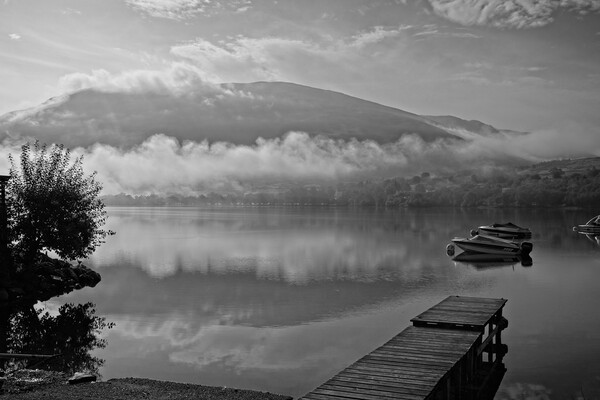 Loch Earn Low Cloud, Scotland Picture Board by Rob Cole
