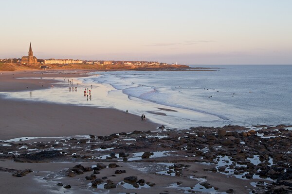 Longsands Baeach, Tynemouth Picture Board by Rob Cole