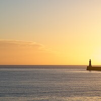 Buy canvas prints of North Pier and Lighthouse, Tynemouth by Rob Cole