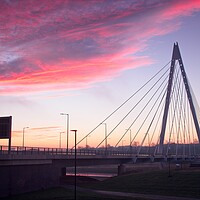 Buy canvas prints of Majestic Sunrise on the Northern Spire Bridge by Rob Cole