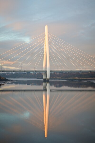 Majestic Northern Spire Bridge at Sunrise Picture Board by Rob Cole