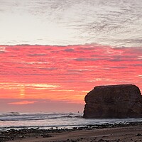 Buy canvas prints of Majestic Sunrise at Marsden Rock by Rob Cole