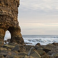 Buy canvas prints of Marsden Rock, South Shields by Rob Cole