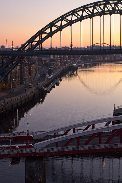Tyne Bridge at Dawn Picture Board by Rob Cole