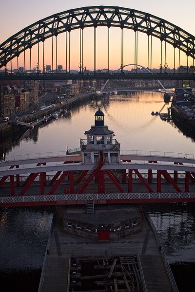 Golden Sunrise over Tyne Bridges Picture Board by Rob Cole