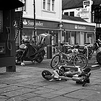 Buy canvas prints of Abandoned Scooters, Newcastle by Rob Cole
