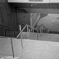 Buy canvas prints of Monument Metro Station, Newcastle by Rob Cole