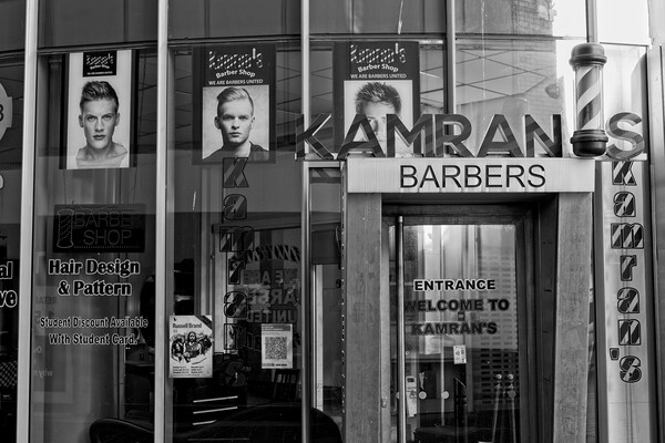 Barber Shop, Newcastle Picture Board by Rob Cole