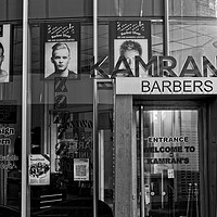 Buy canvas prints of Barber Shop, Newcastle by Rob Cole