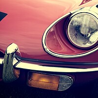 Buy canvas prints of Red E-Type Headlight by Rob Cole
