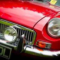 Buy canvas prints of Timeless Beauty The Red MGB Sports Car by Rob Cole