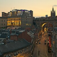 Buy canvas prints of Sundown on Newcastle by Rob Cole