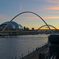 Buy canvas prints of Sunset at Sage Gateshead by Rob Cole