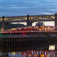 Buy canvas prints of Newcastles Majestic Bridges by Rob Cole