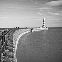 Buy canvas prints of Majestic Roker Lighthouse by Rob Cole