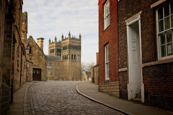 Majestic Durham Cathedral in historic Owengate Picture Board by Rob Cole