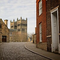 Buy canvas prints of Majestic Durham Cathedral in historic Owengate by Rob Cole