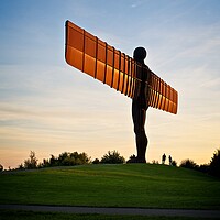 Buy canvas prints of Angel of the North in Golden Light by Rob Cole