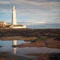 Buy canvas prints of St Marys Lighthouse, Whitley Bay by Rob Cole