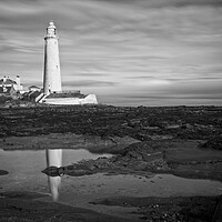 Buy canvas prints of St Marys Lighthouse, Whitley Bay by Rob Cole