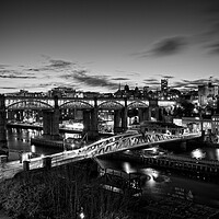 Buy canvas prints of Tyne Bridges at Dusk by Rob Cole