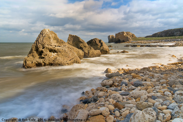Incoming Tide at Trow Quarry Beach Picture Board by Rob Cole