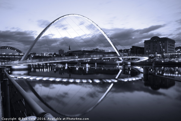 Gateshead Millennium Bridge, Newcastle, Tyne and W Picture Board by Rob Cole