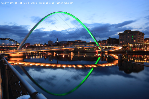 Gateshead Millennium Bridge, Newcastle, Tyne and W Picture Board by Rob Cole