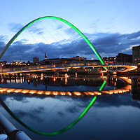 Buy canvas prints of Gateshead Millennium Bridge, Newcastle, Tyne and W by Rob Cole