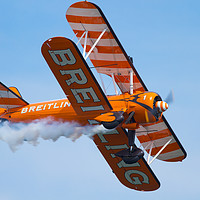Buy canvas prints of Bright Orange Bi-Plane by Rob Cole