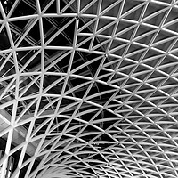 Buy canvas prints of Kings Cross Roof, London, England by Rob Cole