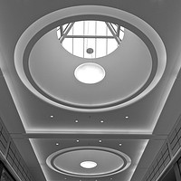 Buy canvas prints of Modern Ceiling Lighting by Rob Cole