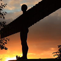 Buy canvas prints of Angel of the North Sunset, Newcastle-Gateshead by Rob Cole
