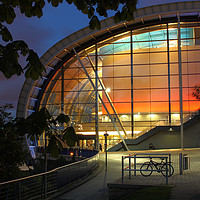 Buy canvas prints of The Sage Centre at Dusk, Newcastle-Gateshead, Tyne by Rob Cole