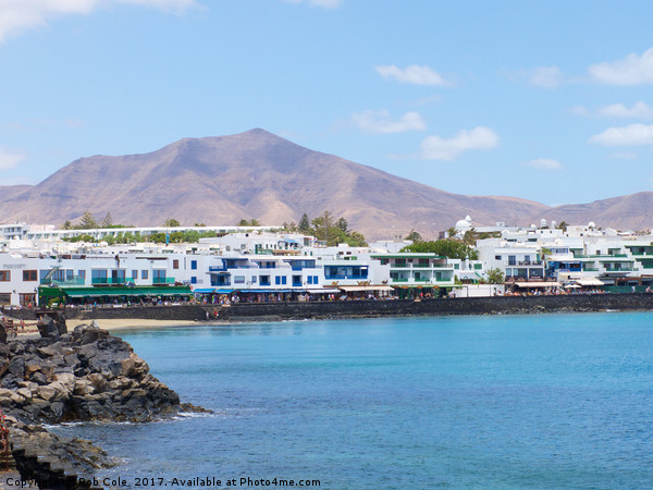Playa Blanca Seafront, Lanzarote, Spain Picture Board by Rob Cole
