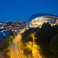 Buy canvas prints of Sage Centre & Millennium Bridge, Newcastle by Rob Cole