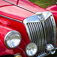 Buy canvas prints of Red MGA Vintage Classic Sports Car by Rob Cole
