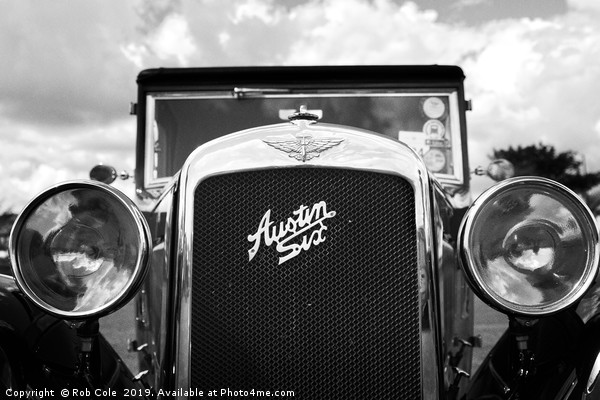 Classic Vintage Austin Six Motor Car Picture Board by Rob Cole