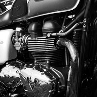 Buy canvas prints of Triumph Bonneville Motorcycle Engine by Rob Cole