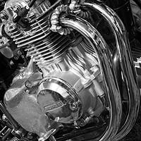 Buy canvas prints of Honda 350 Four Motorcycle Engine by Rob Cole