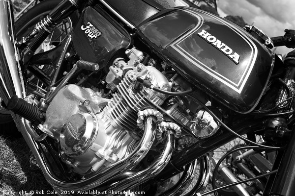 Honda 350 Four Classic Motorcycle Picture Board by Rob Cole